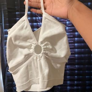 cute white top!